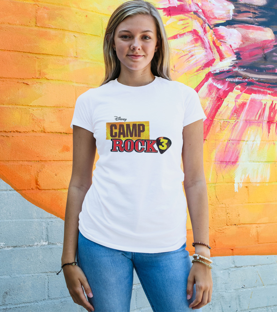 Disney Camp Rock 3 Logo And Guitar Pick T-Shirt