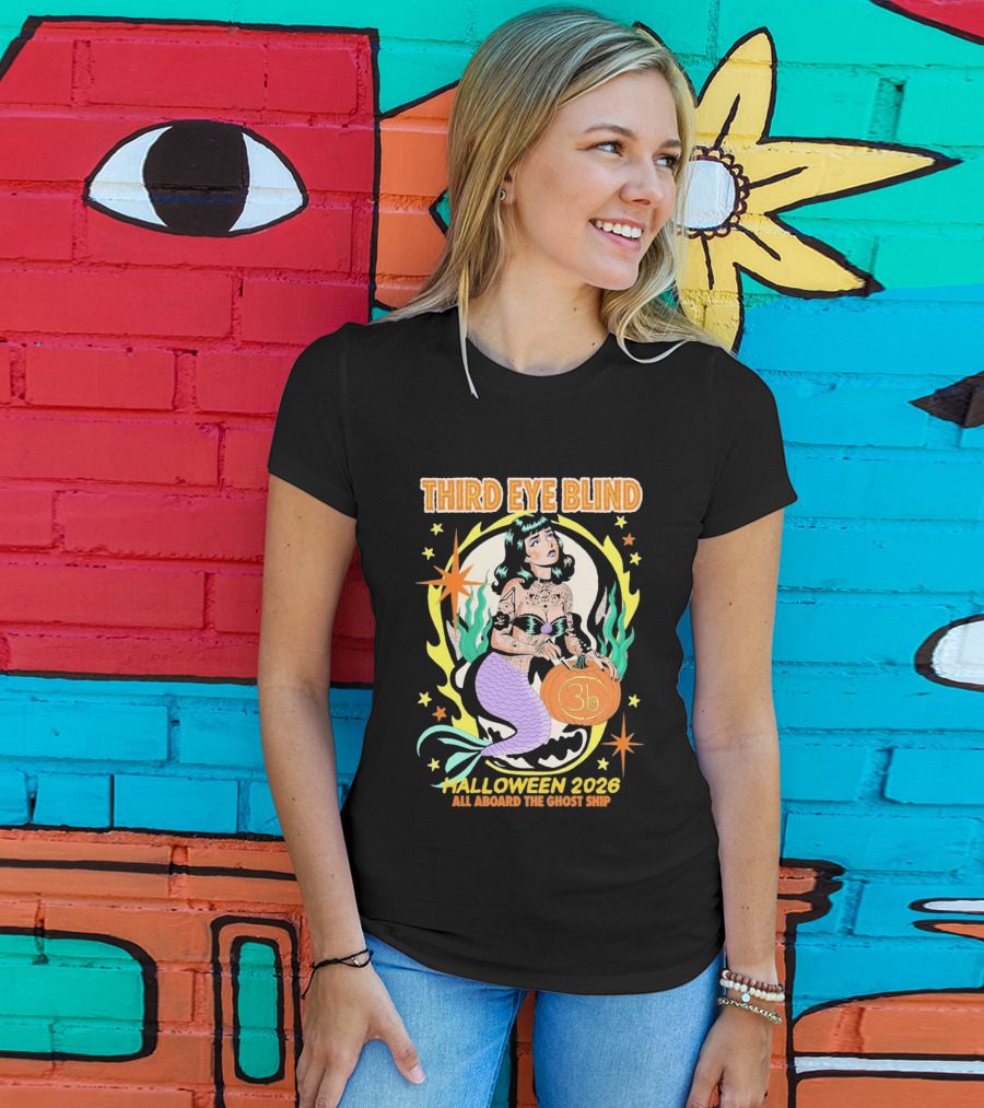 Third Eye Blind Halloween 2026 Mermaid All Aboard The Ghost Ship T-Shirt