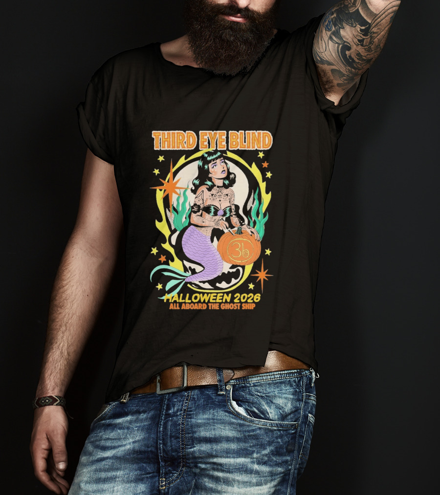 Third Eye Blind Halloween 2026 Mermaid All Aboard The Ghost Ship T-Shirt