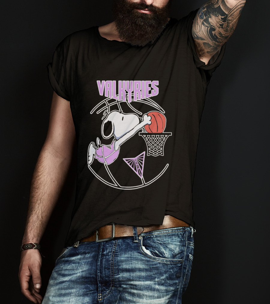 Valkyries Snoopy Basketball Slam Dunk T-Shirt
