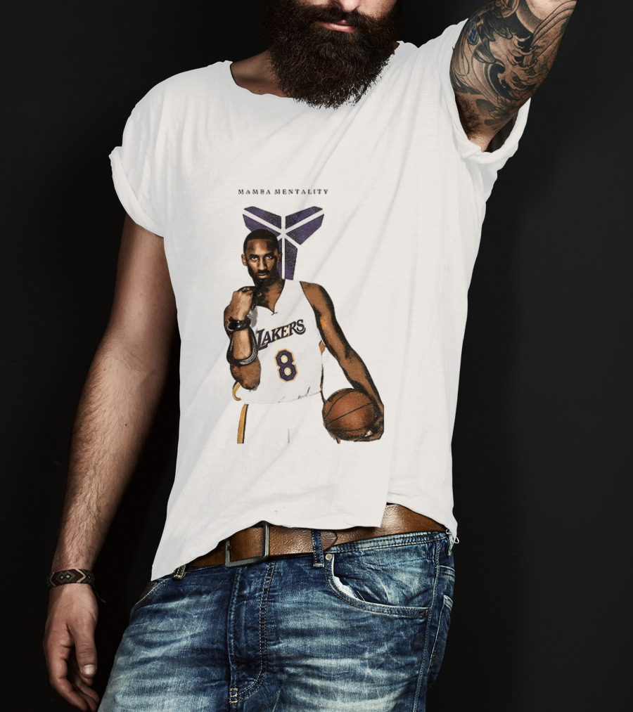 Kobe Bryant Mamba Mentality Los Angeles Lakers 8 Basketball Player T-Shirt