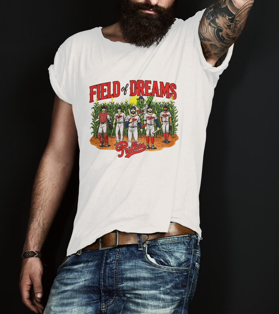 MLB Phillies Field Of Dreams 2026 Dyersville Iowa Cornfield Event T-Shirt