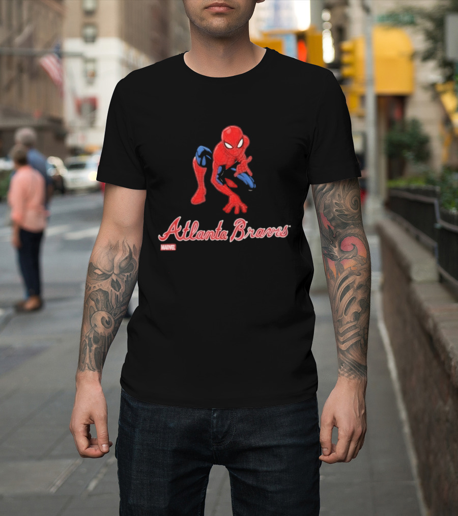 Atlanta Braves Spider Man Collaboration Marvel 2026 Brand New Day T-Shirt