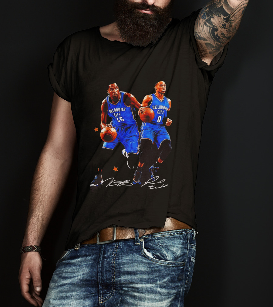Russell Westbrook Kevin Durant Oklahoma City Thunder NBA 35 0 T-Shirt