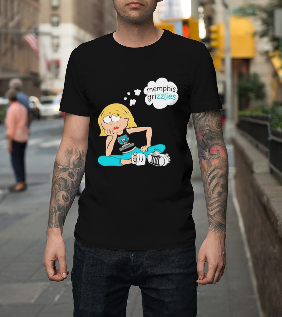 Memphis Grizzlies NBA Cartoon Blonde Girl Daydreaming Thought Bubble T-Shirt