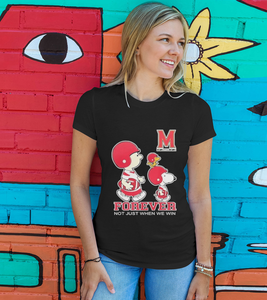 Charlie Brown And Snoopy Forever Loyalty Maryland Terrapins Fan T-Shirt