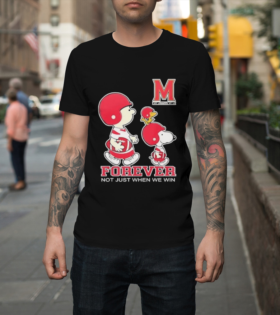 Charlie Brown And Snoopy Forever Loyalty Maryland Terrapins Fan T-Shirt