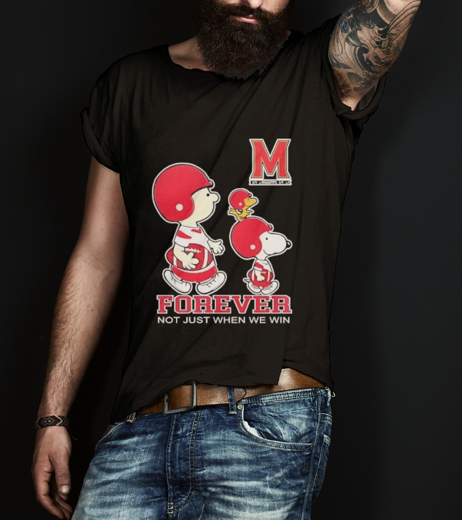 Charlie Brown And Snoopy Forever Loyalty Maryland Terrapins Fan T-Shirt