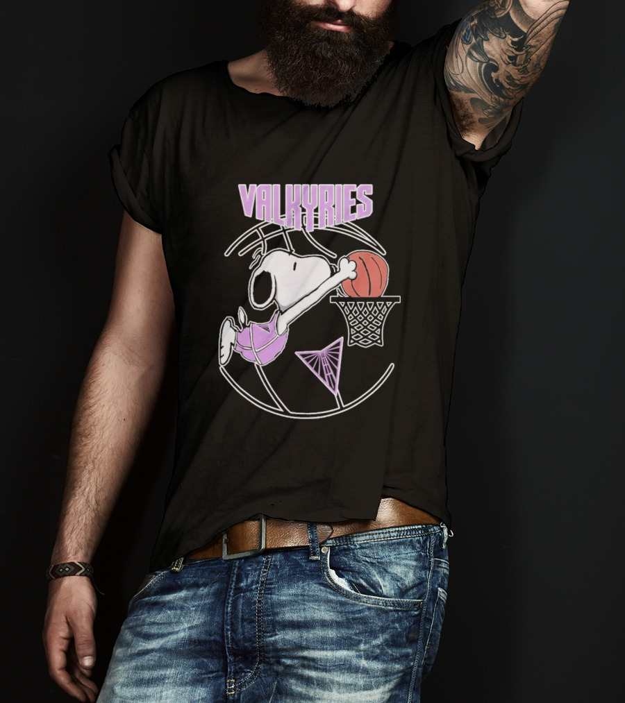 Snoopy Valkyries Basketball Dunk WNBA Golden State T-Shirt
