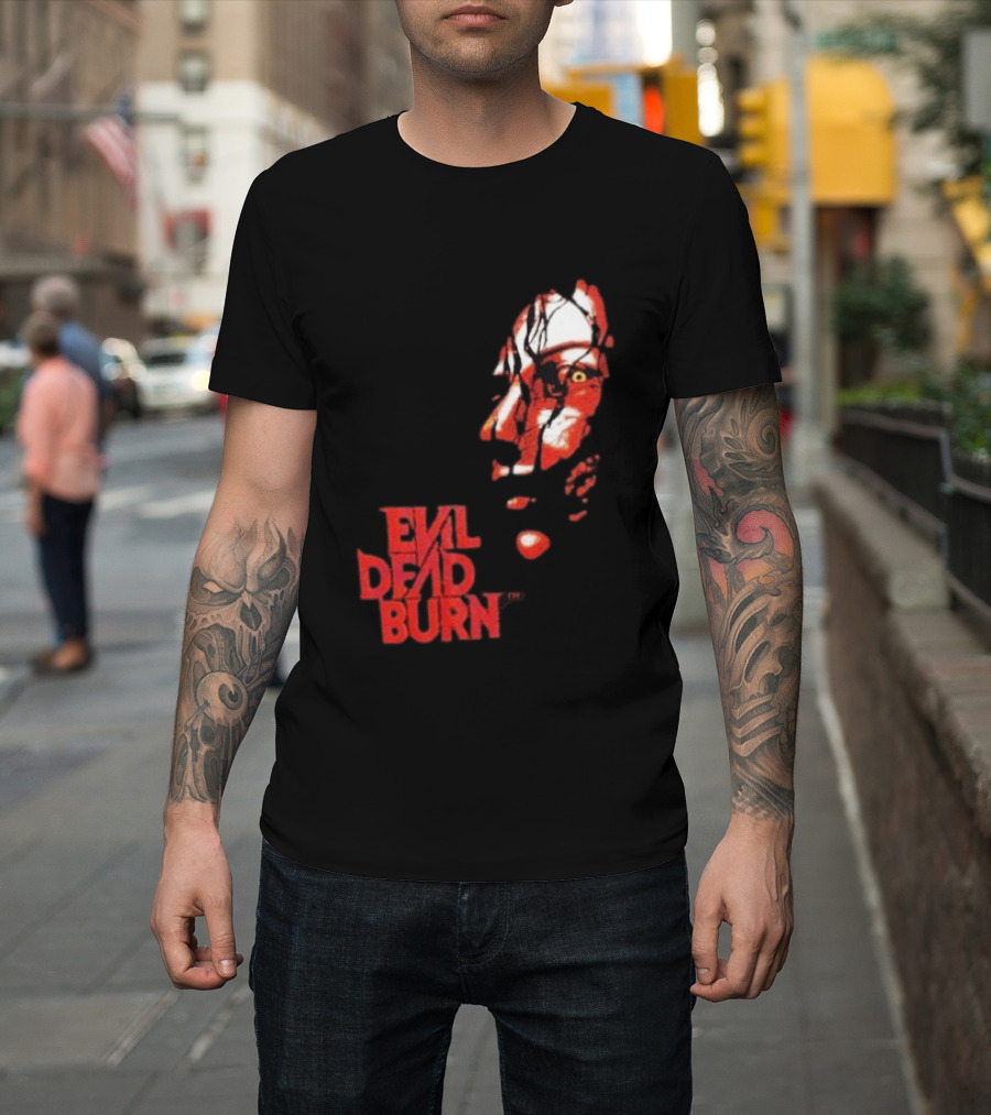 Halloween Horror Nights 2026 Evil Dead Burn Face Red T-Shirt