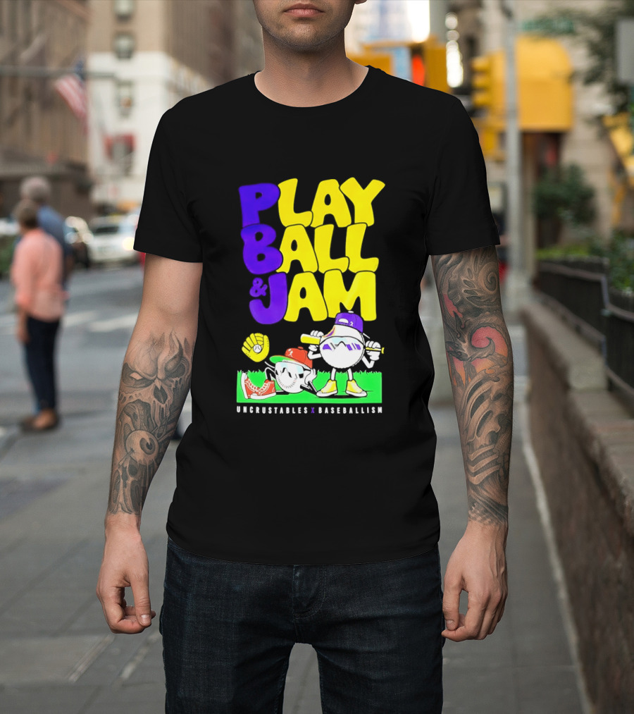 Play Ball Jam Uncrustables Baseball Fun T-Shirt