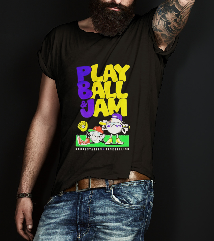 Play Ball Jam Uncrustables Baseball Fun T-Shirt