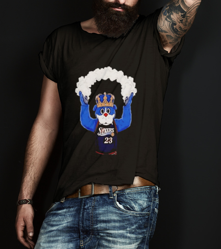 Philadelphia 76ers Franklin The Dog Mascot With Crown NBA 23 Play The Suns T-Shirt