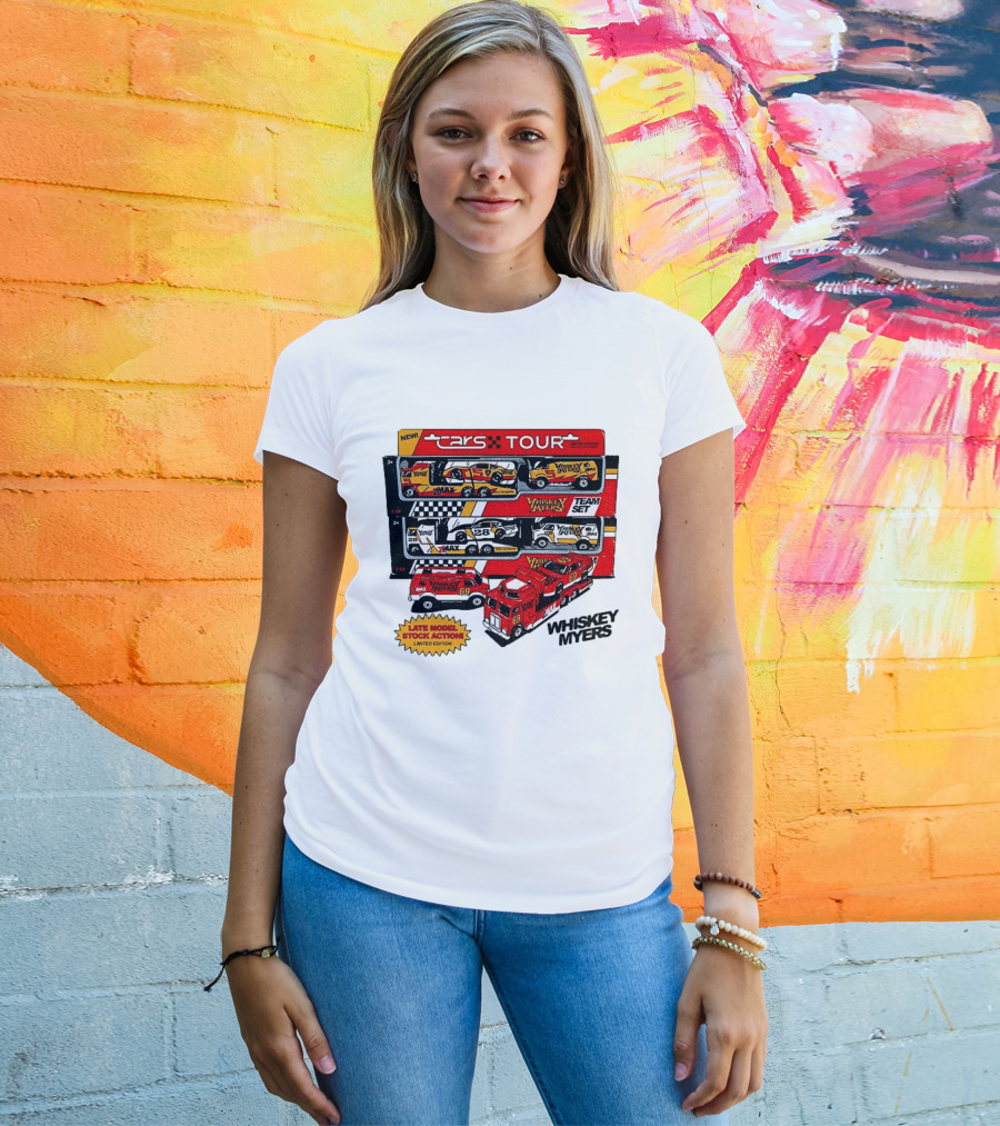 NEW Cars Tour Whiskey Myers Team Set Late Model Stock Action Limited Edition T-Shirt