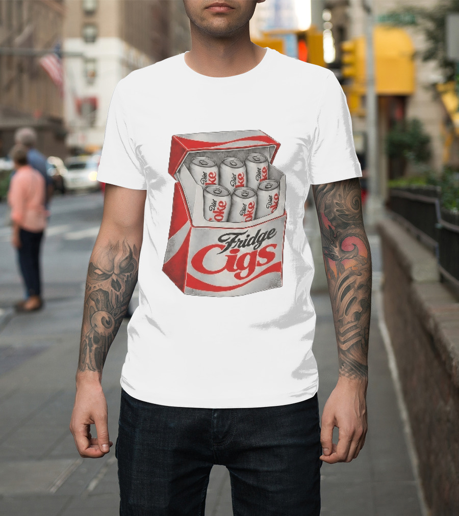 Fridge Cigs Box With Diet Coke Cans T-Shirt