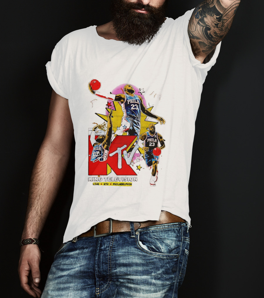 King Television Philadelphia 23 Philadelphia 76ers NBA KTV MTV Live T-Shirt