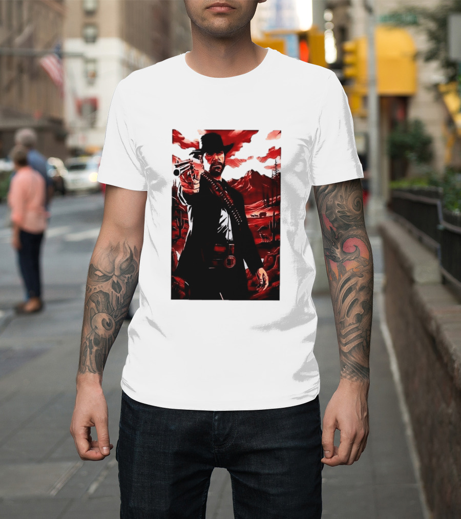 Red Dead Redemption 2 Cowboy Illustration Best Game Ever Made T-Shirt