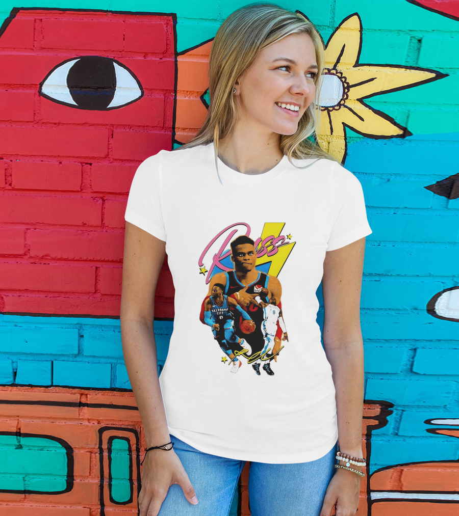 Russell Westbrook Oklahoma City Thunder NBA Russ Basketball Player Iconic Moments T-Shirt