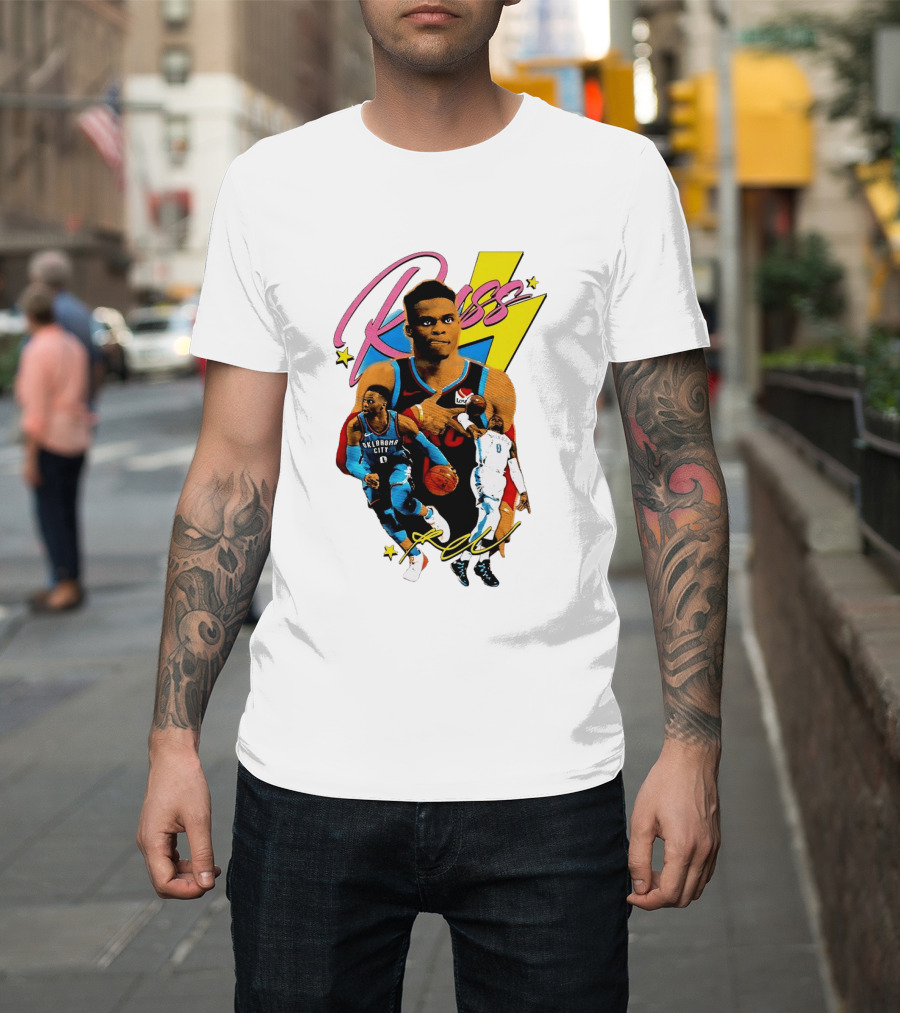 Russell Westbrook Oklahoma City Thunder NBA Russ Basketball Player Iconic Moments T-Shirt