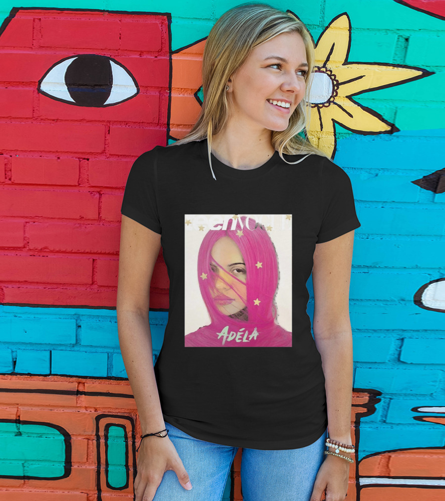 Teen Vogue Cover Adéla Pink Hair Star Accents T-Shirt