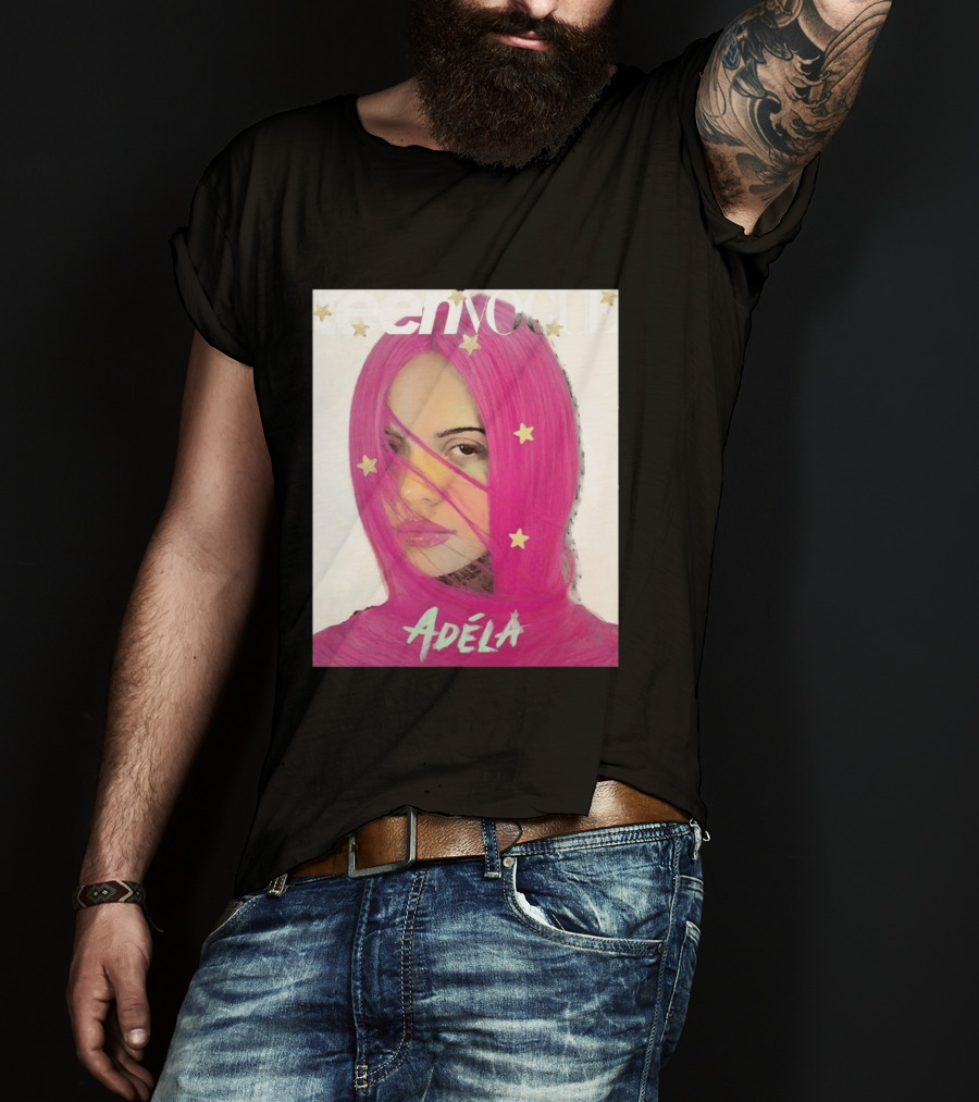 Teen Vogue Cover Adéla Pink Hair Star Accents T-Shirt