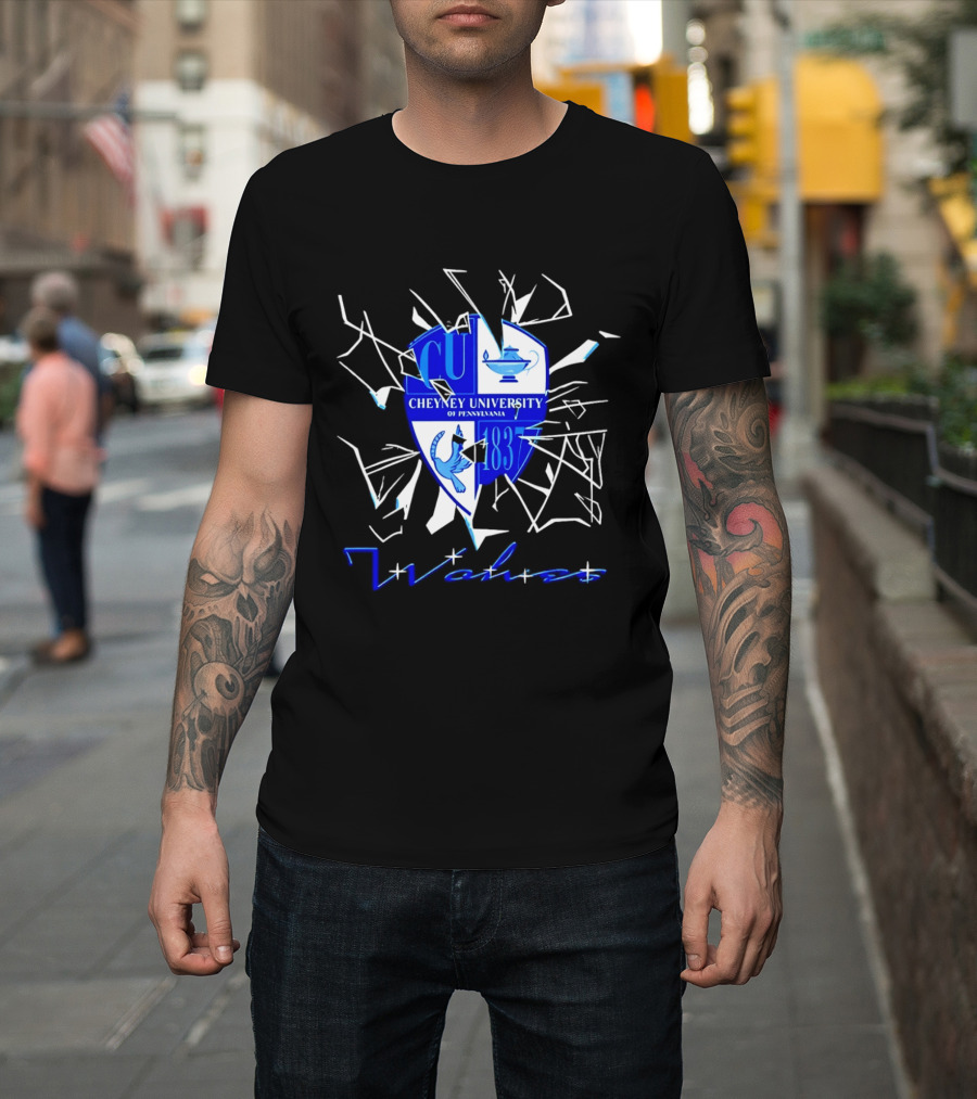 Cheyney University Pennsylvania 1837 Shattered Glass Wolves T-Shirt