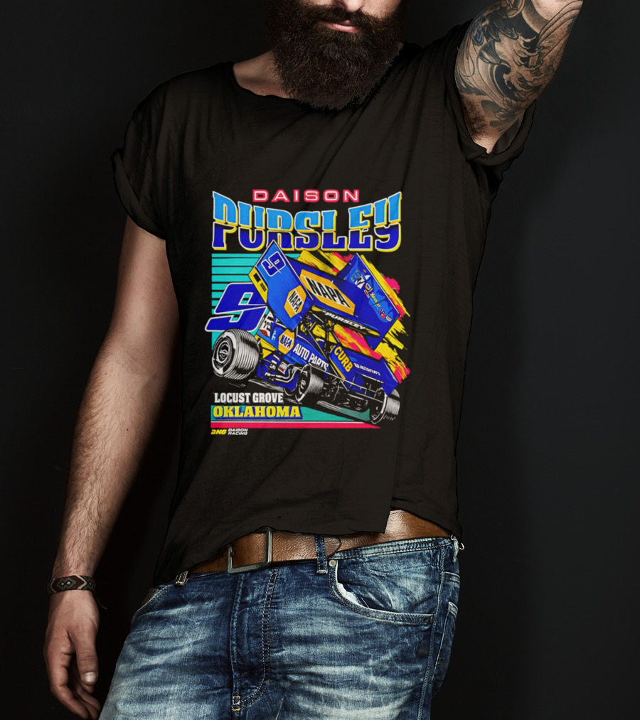 Daison Pursley Locust Grove Oklahoma Sprint Car Racing 9 Team T-Shirt