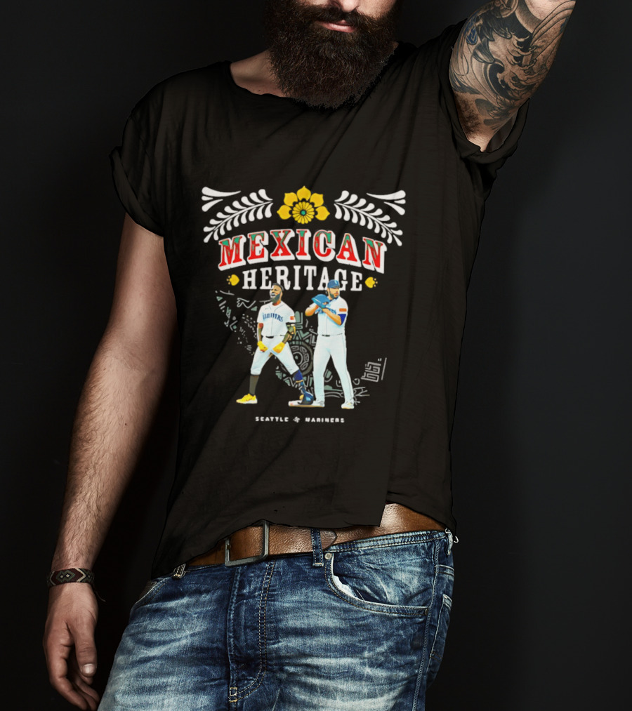 Mexican Heritage Seattle Mariners MLB Baseball Seattle To Sábado T-Shirt