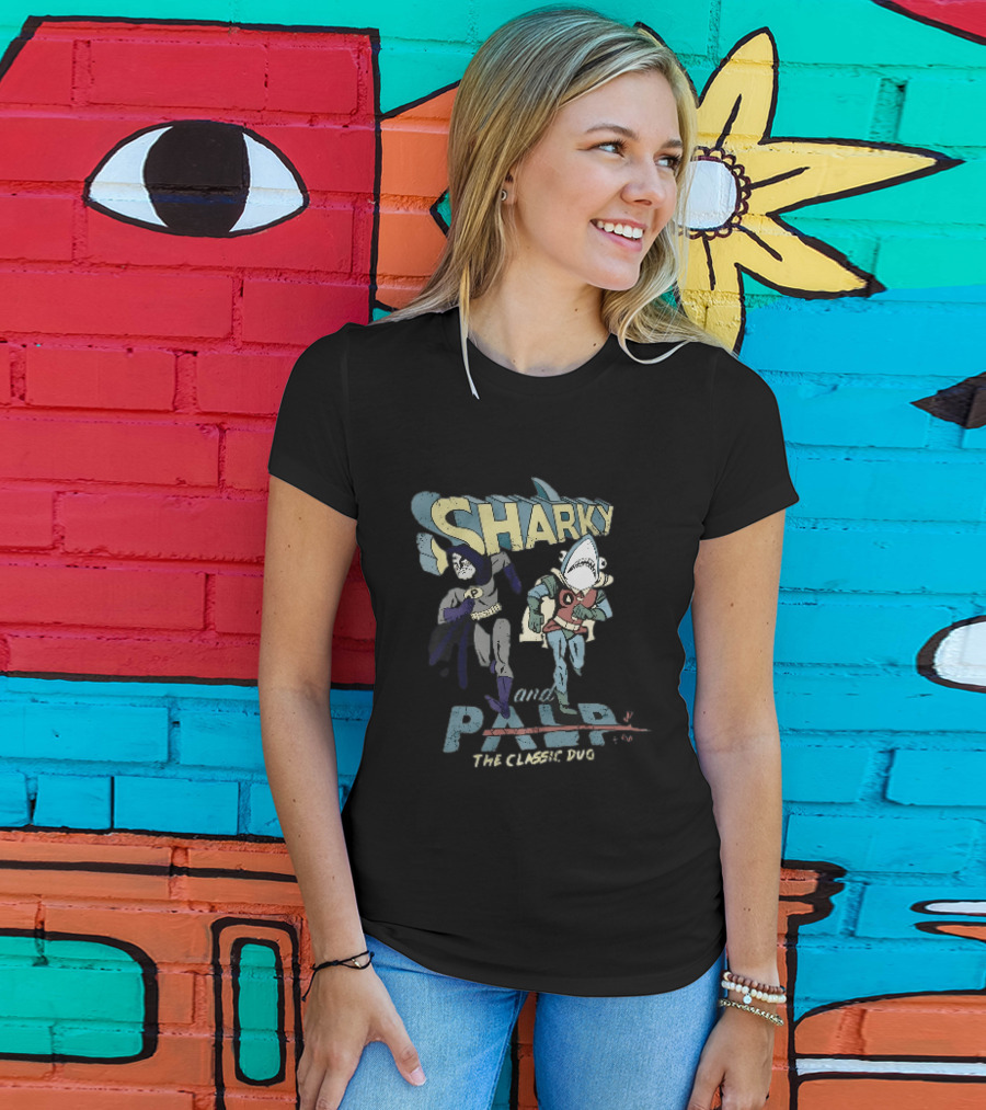 Sharky And Palp The Classic Duo Vintage Superhero T-Shirt