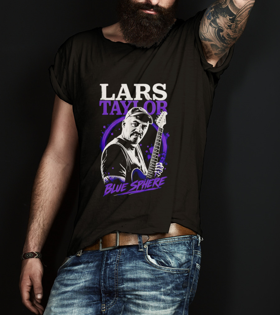Lars Taylor Blue Sphere Smooth Jazz Guitarist T-Shirt