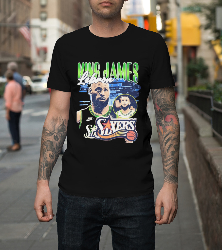 LeBron King James Sixers Philadelphia 76ers NBA Basketball Nike T-Shirt