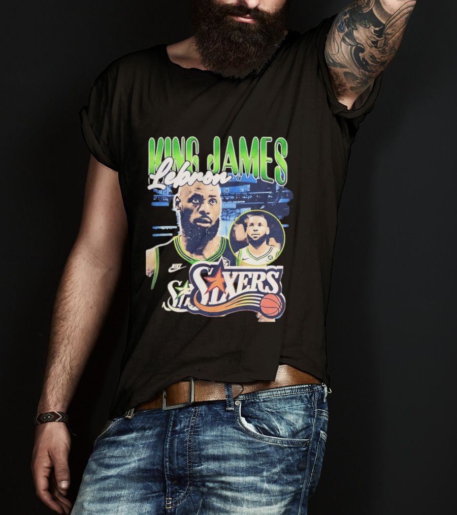 LeBron King James Sixers Philadelphia 76ers NBA Basketball Nike T-Shirt