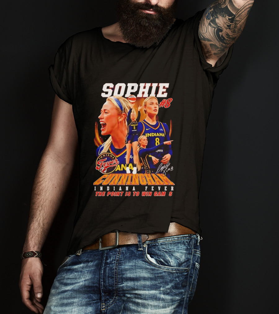 Sophie Cunningham Indiana Fever #8 The Point Is To Win Games 2026 T-Shirt
