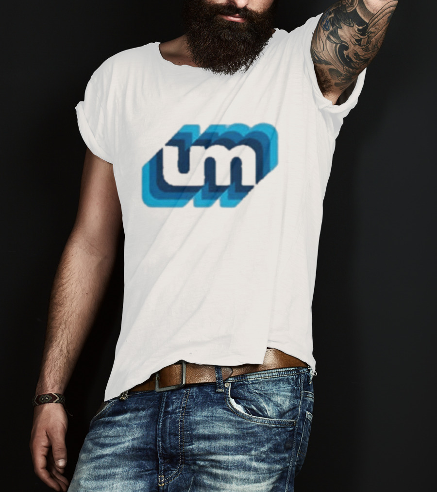 Umphrey's Mcgee Triple Wide Youth UM Overlapping Blue Letters T-Shirt