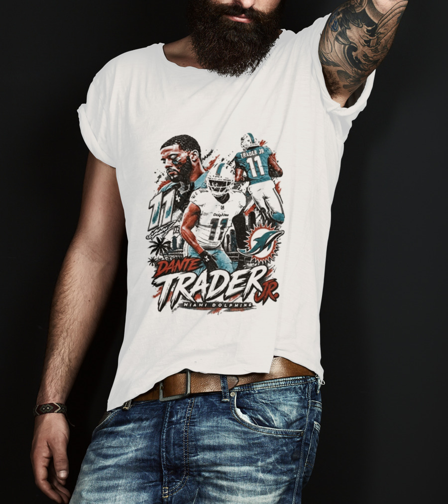 Dante Trader Jr Miami Dolphins 11 Football 2026 T-Shirt