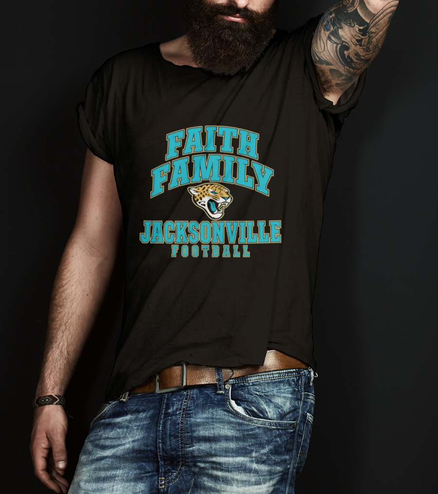 Faith Family Jacksonville Football Snarling Head Profile T-Shirt