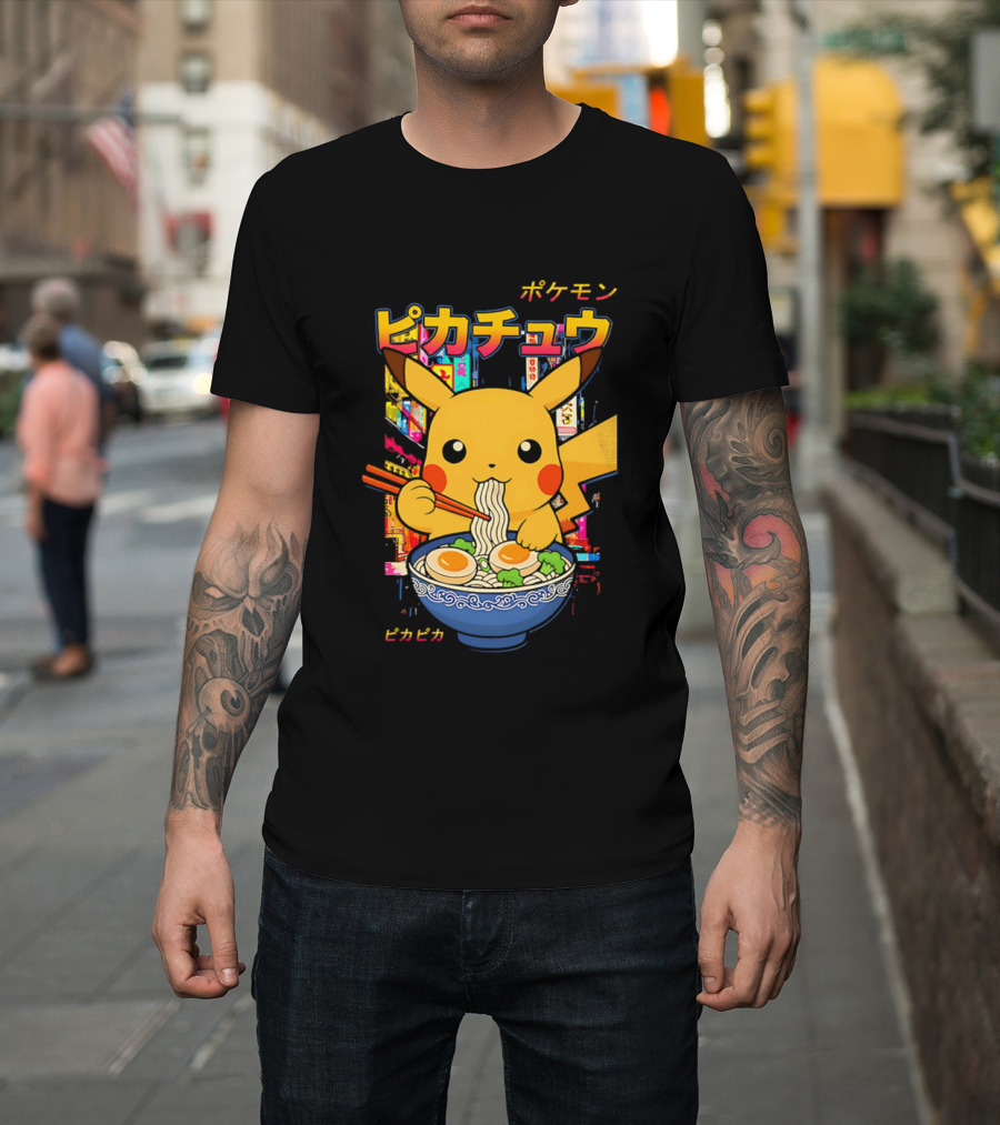 Pika Ramen Pikachu Pokémon Noodles Japan T-Shirt