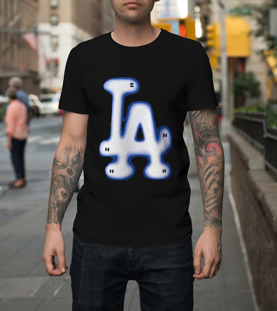 LA Dodgers Blue Ghost Airbrush T-Shirt