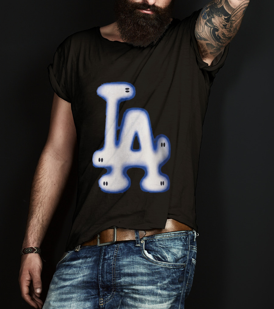 LA Dodgers Blue Ghost Airbrush T-Shirt