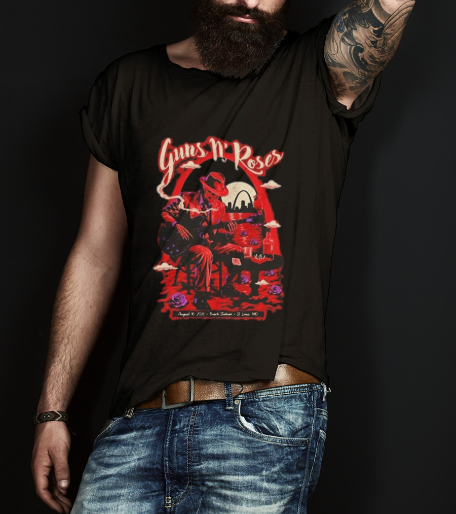 Guns N' Roses August 16 2026 St. Louis MO Busch Stadium Tour T-Shirt