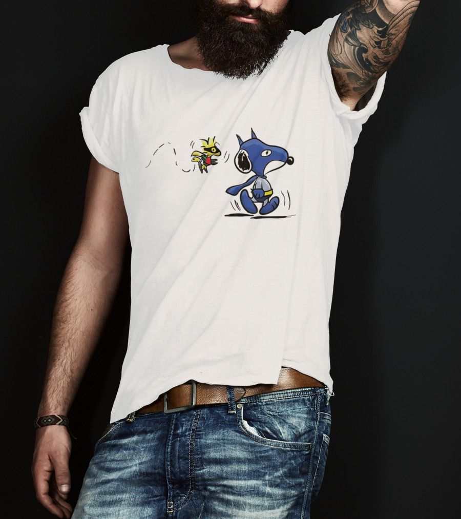 Batman Snoopy And Robin Woodstock DC Peanuts T-Shirt