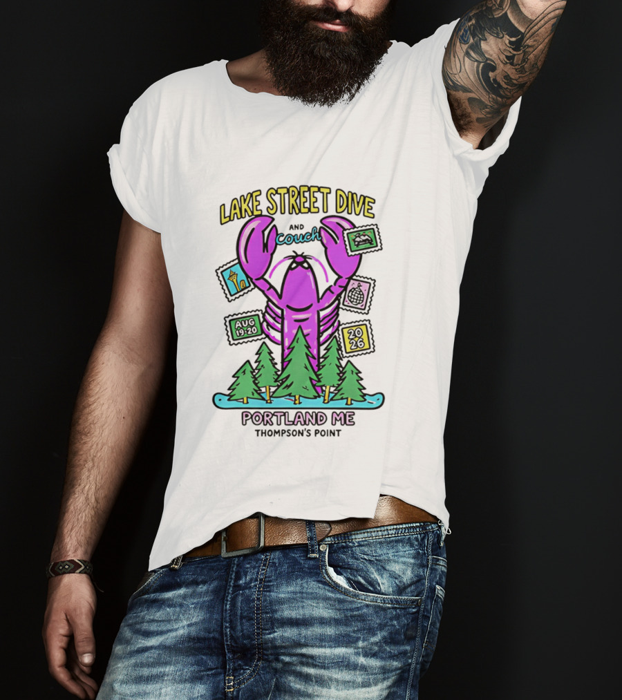 Lake Street Dive Couch Lobster Portland ME Thompson's Point August 19 20 2023 T-Shirt