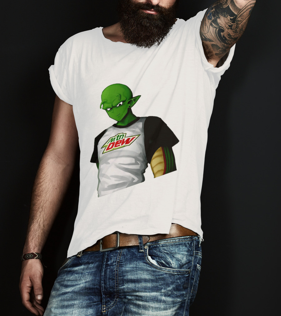 Piccolo Dragon Ball Z Character In Mtn Dew T-Shirt