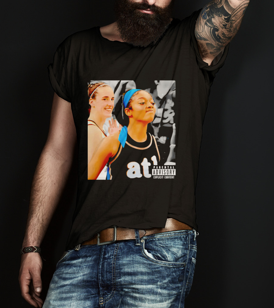 Caitlin Clark Angel Reese Memorable Moment Parental Advisory Explicit Content T-Shirt
