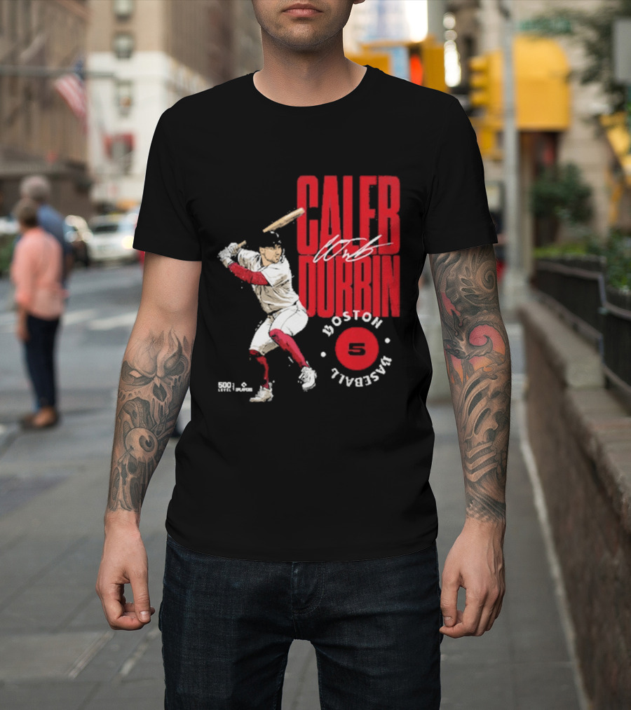 Caleb Durbin Boston Baseball Stamp Number 5 T-Shirt