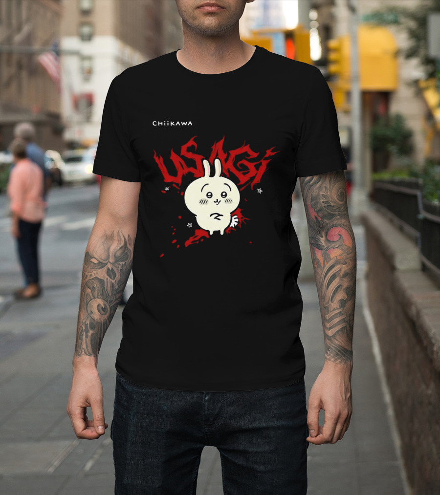 Chiikawa Usagi Kawaii Anime Red T-Shirt
