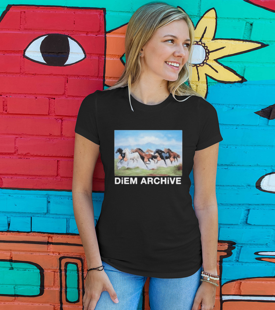 Diem Archive Running Horses Iconic Bet On A Horse T-Shirt