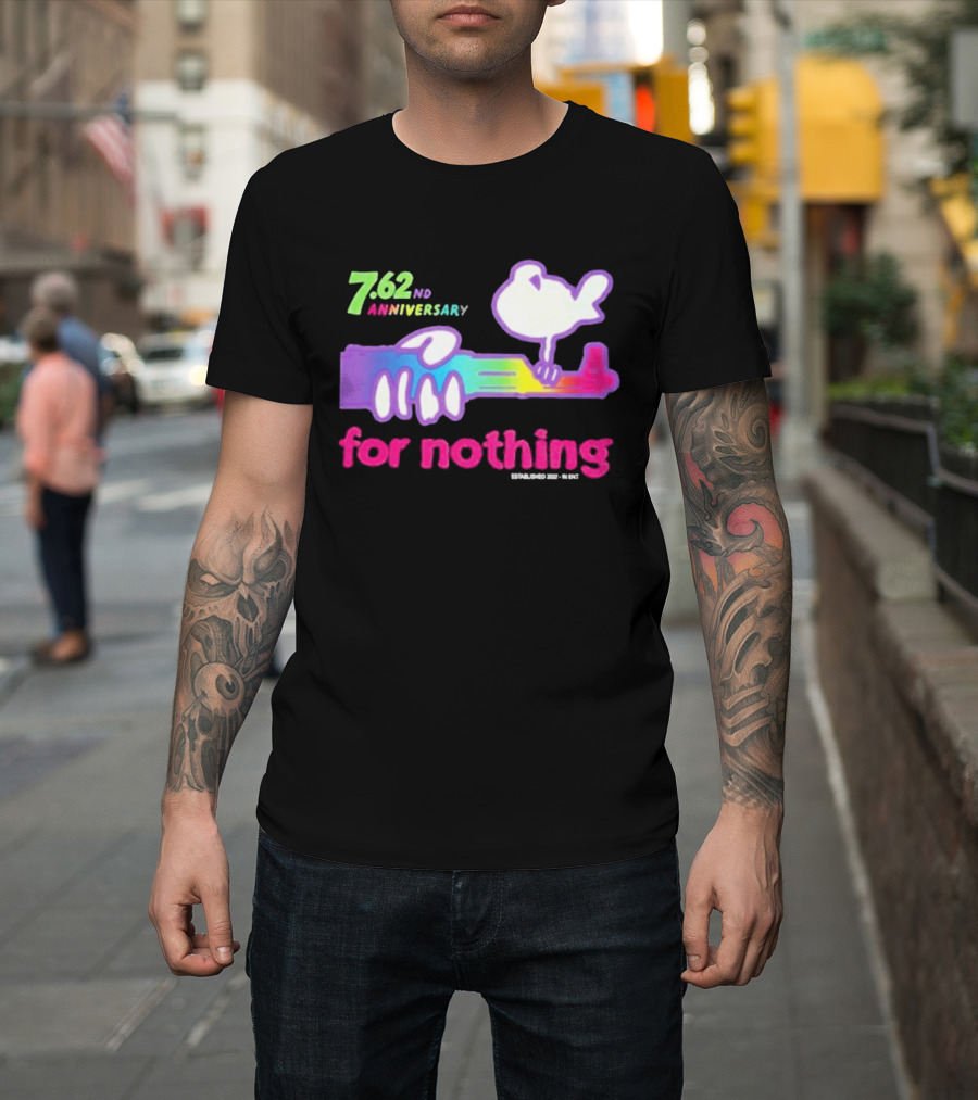 7.62nd Anniversary For Nothing Rainbow Dove Peacemaker T-Shirt