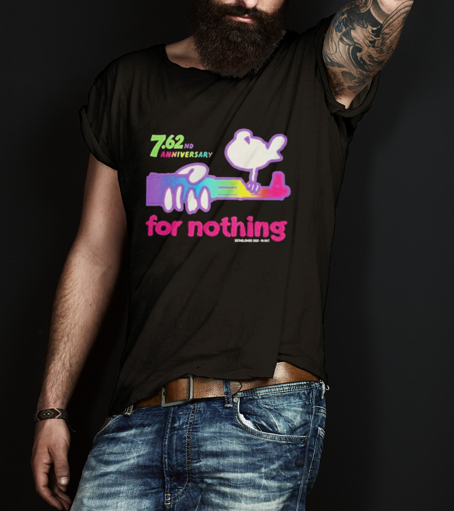 7.62nd Anniversary For Nothing Rainbow Dove Peacemaker T-Shirt