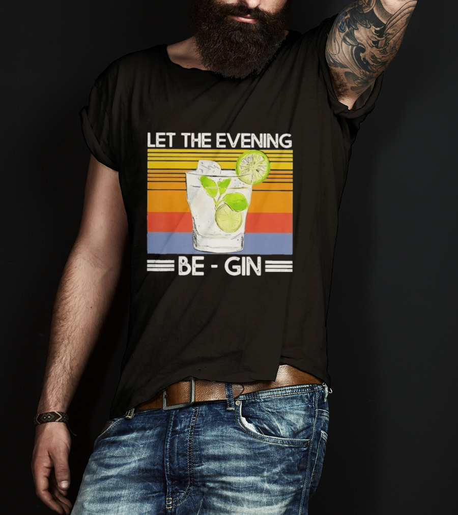 Let The Evening Be Gin Lime Mint Sunset T-Shirt
